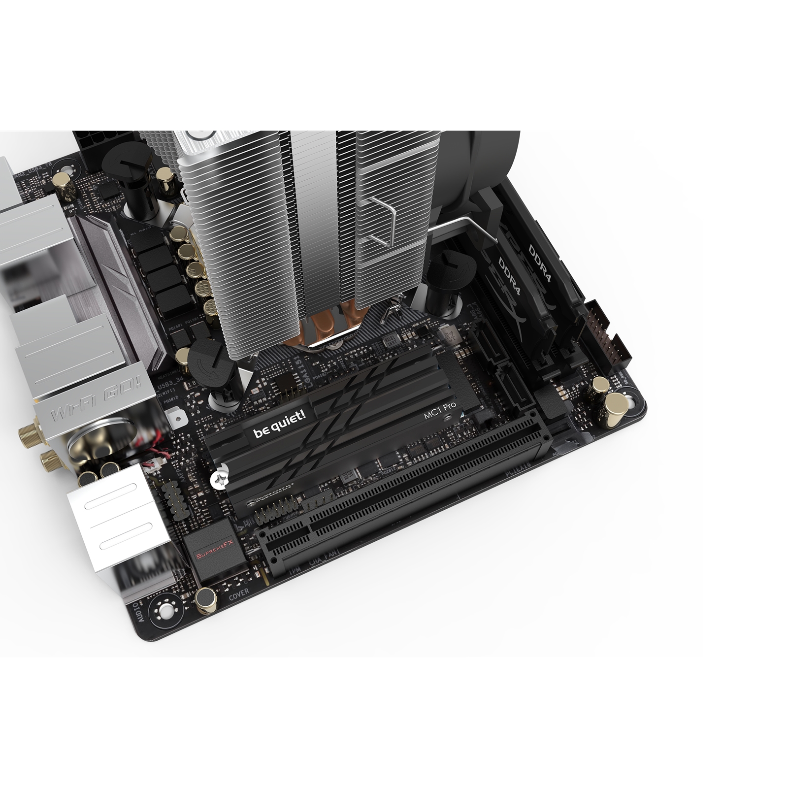 be quiet! (BZ003) MC1 Pro M.2 SSD Cooler, Integrated Heat Pipe, Single/Double Side Compatibility, 2280 Size