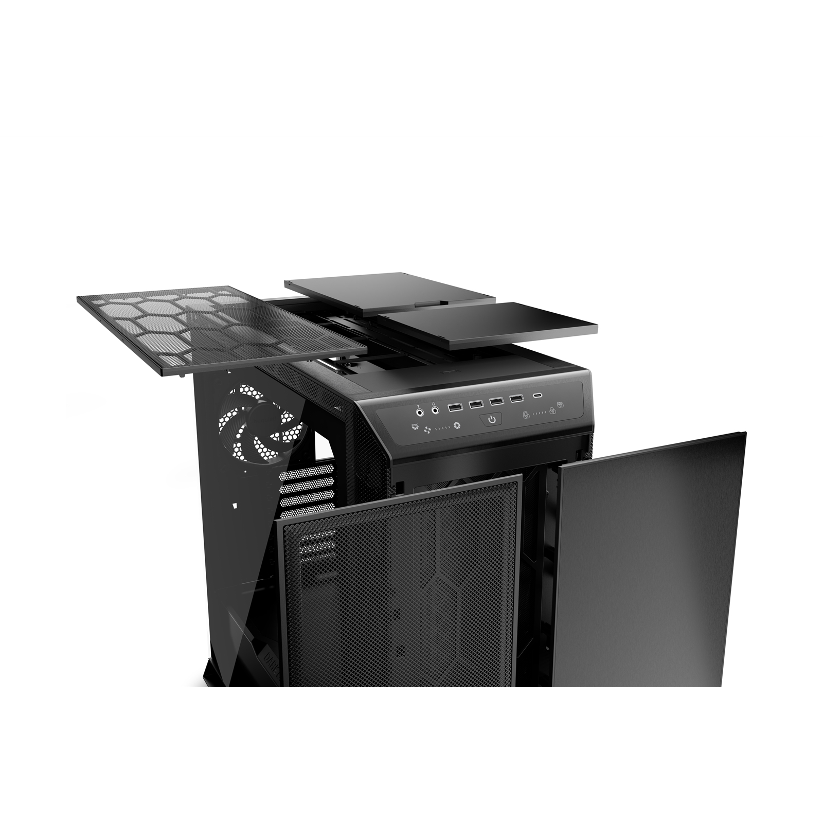be quiet! BGW50 Dark Base Pro 901 Full Tower Gaming Case, 1 x USB Type-C / 4 x USB 3.0, Tempered Glass Front Window Panel, 2 x Silent Wings Fans, Integrated ARGB Lighting. E-ATX / XL-ATX / ATX / M-ATX / Mini-ATX Compatible