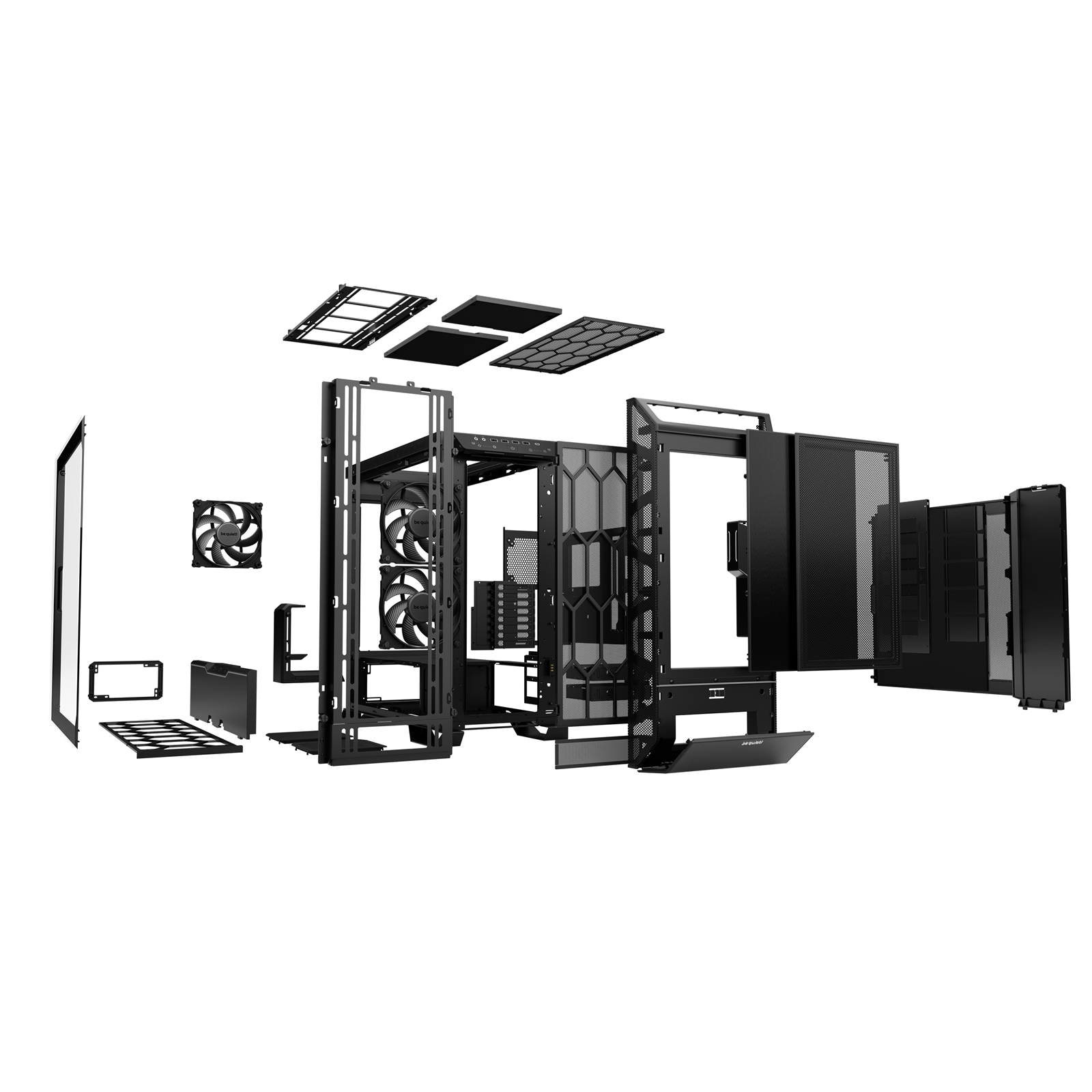 be quiet! BGW50 Dark Base Pro 901 Full Tower Gaming Case, 1 x USB Type-C / 4 x USB 3.0, Tempered Glass Front Window Panel, 2 x Silent Wings Fans, Integrated ARGB Lighting. E-ATX / XL-ATX / ATX / M-ATX / Mini-ATX Compatible