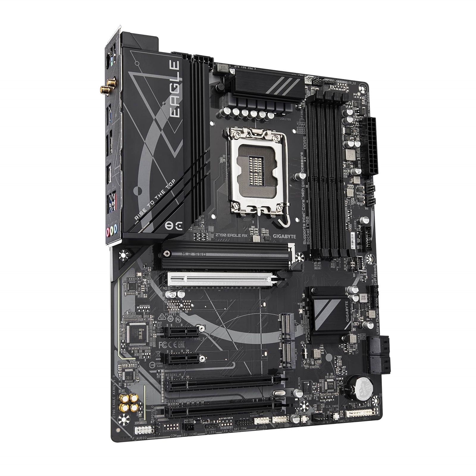 Gigabyte Z790 EAGLE AX Intel 1700 Socket Motherboard, ATX, 4x DDR5 Slots, 3x M.2 Sockets, Fitted I/O Shield, 2.5GbE LAN, Wi-Fi 6E, 1x DisplayPort / 1x HDMI Port