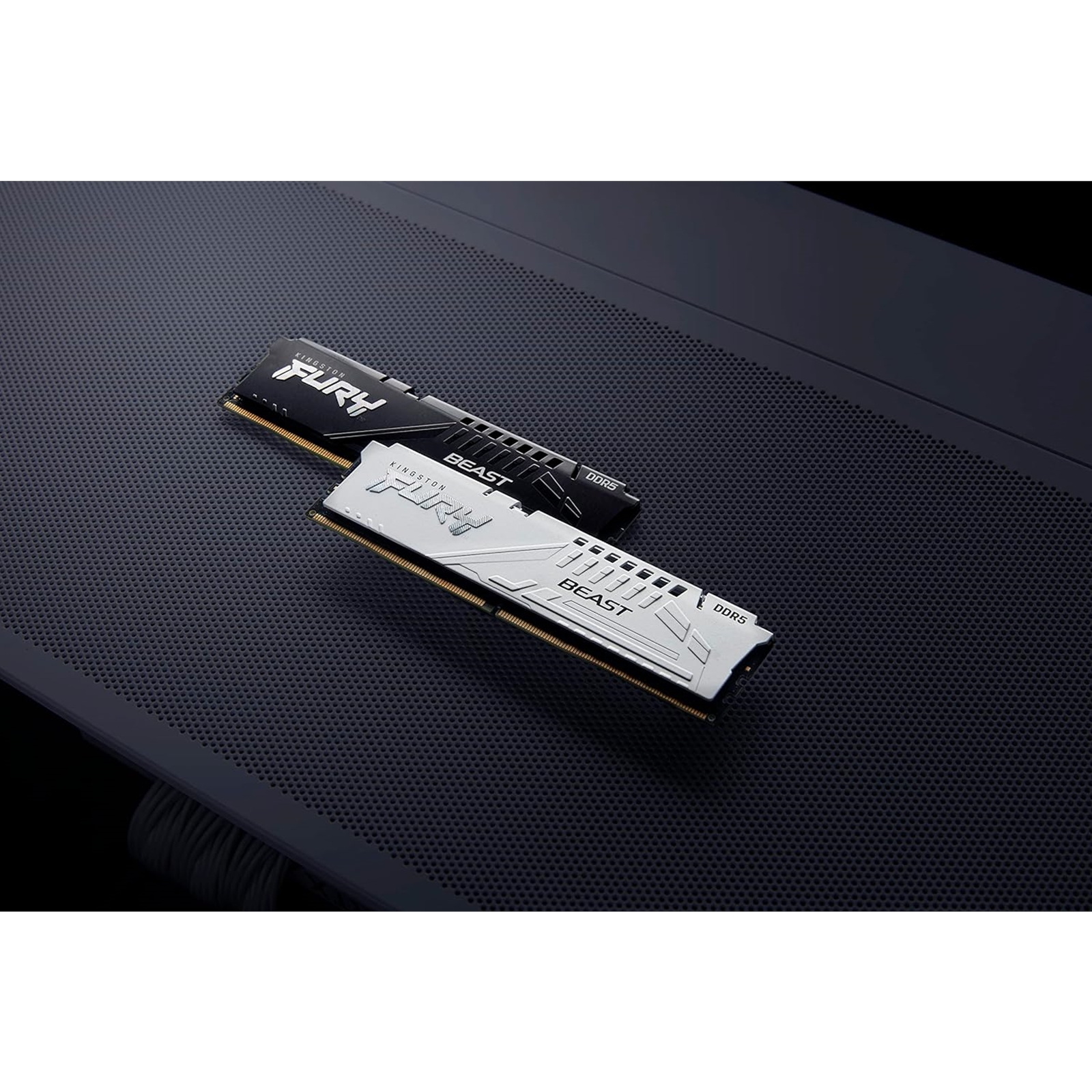 Kingston FURY Beast KF564C32BWEK2-64 64GB (2x 32GB) DIMM System Memory, 6400MHz, DDR5, CL32, White, Intel XMP, AMD EXPO