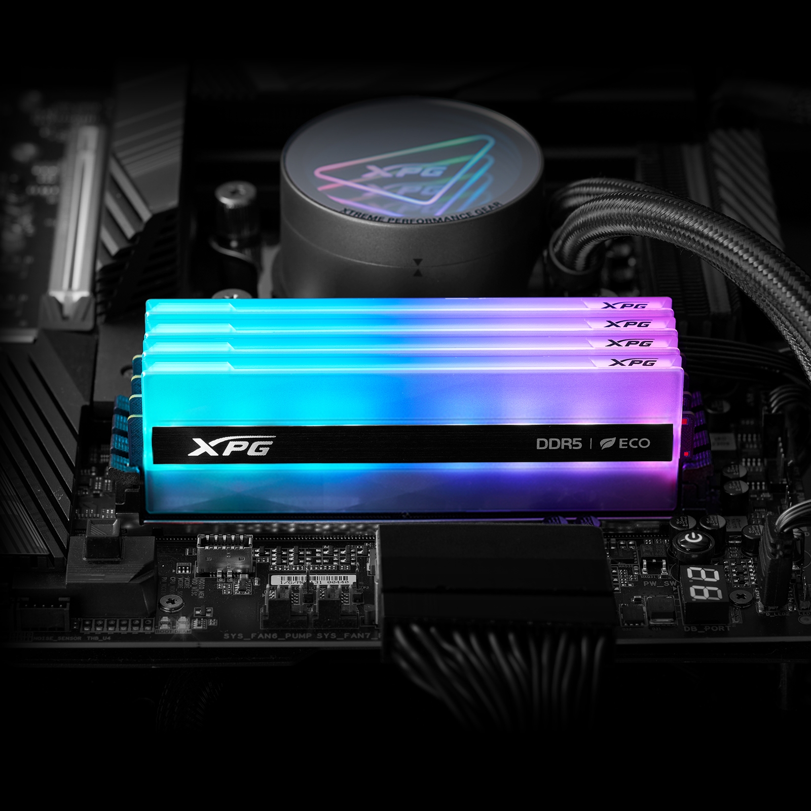 Adata LANCER NEON AX5U6400C3216G-DCLANRSG U-DIMM DDR5 System Memory, 6400MHz, 32GB, (2 x 16GB) CL32, 1.4v, Retail, Silver RGB , Using Eco-Friendly Material