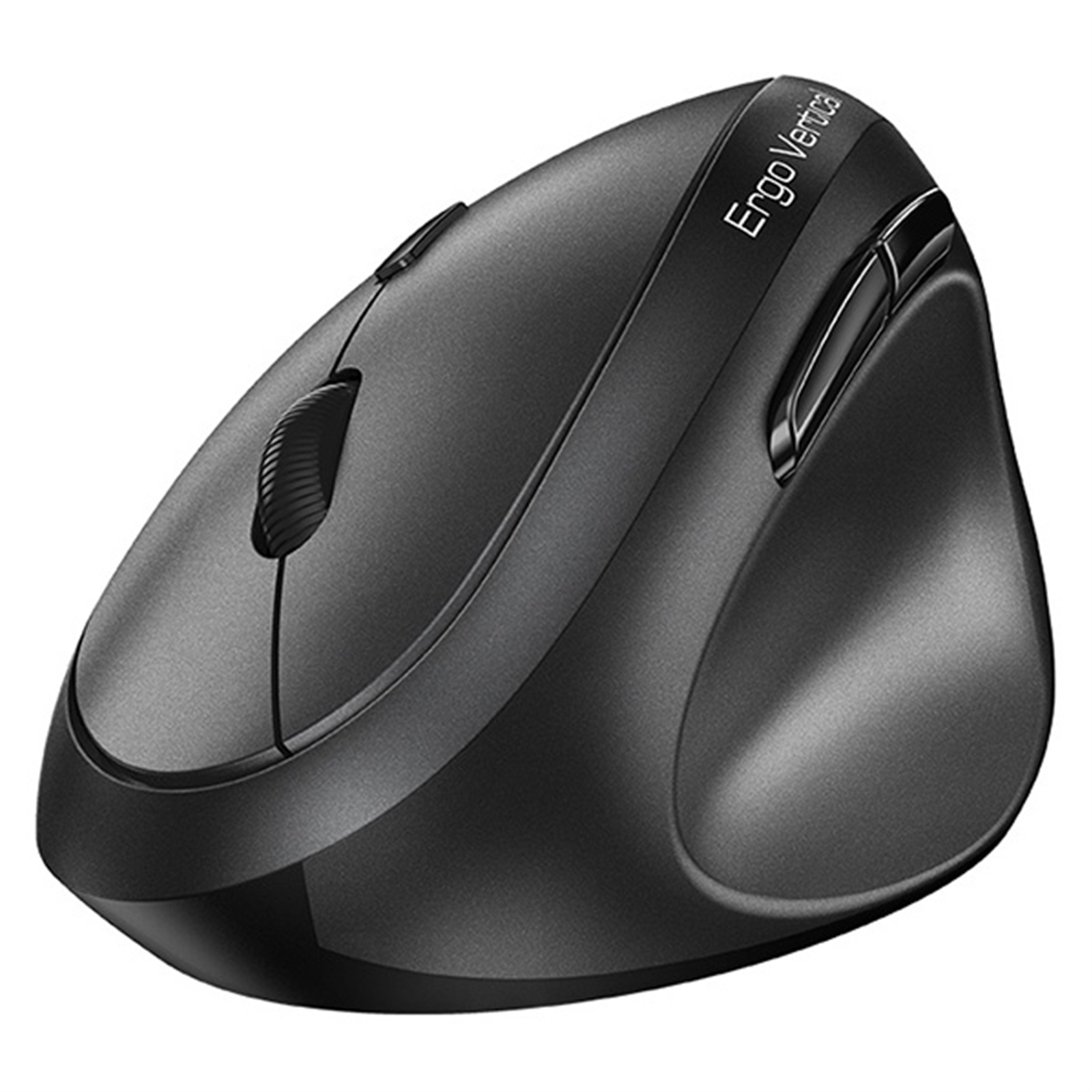 Genius Ergo 8350S Wireless Ergonomic Vertical Mouse, Blutooth & 2.4 GHz, Adjustable DPI levels up to 2400 DPI, 5 Button with Scroll Wheel, Dark Grey