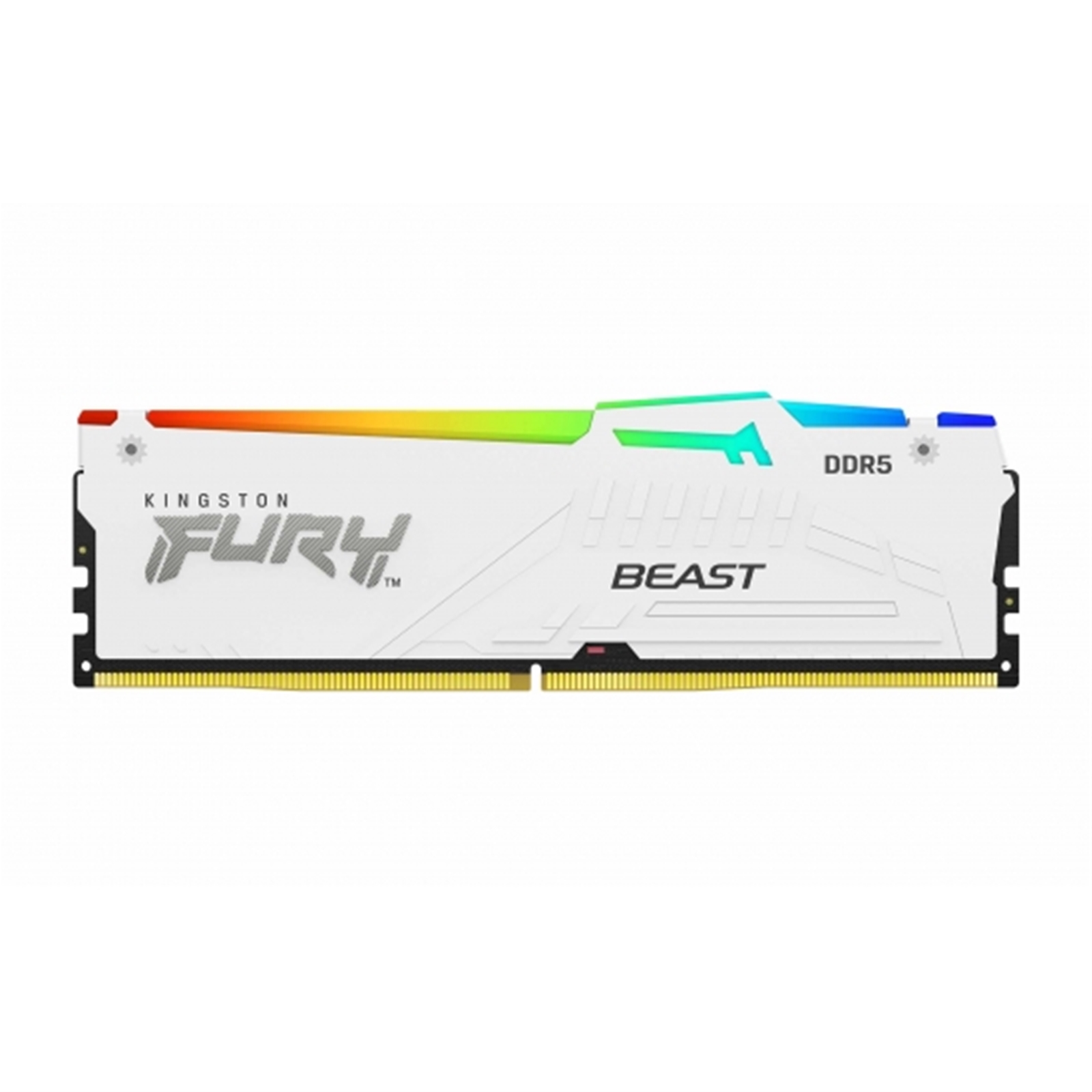 Kingston FURY Beast KF560C36BWEAK2-64 64GB (2x 32GB) U-DIMM System Memory, 6000MHz, DDR5, CL36, White, RGB, Intel XMP, AMD EXPO