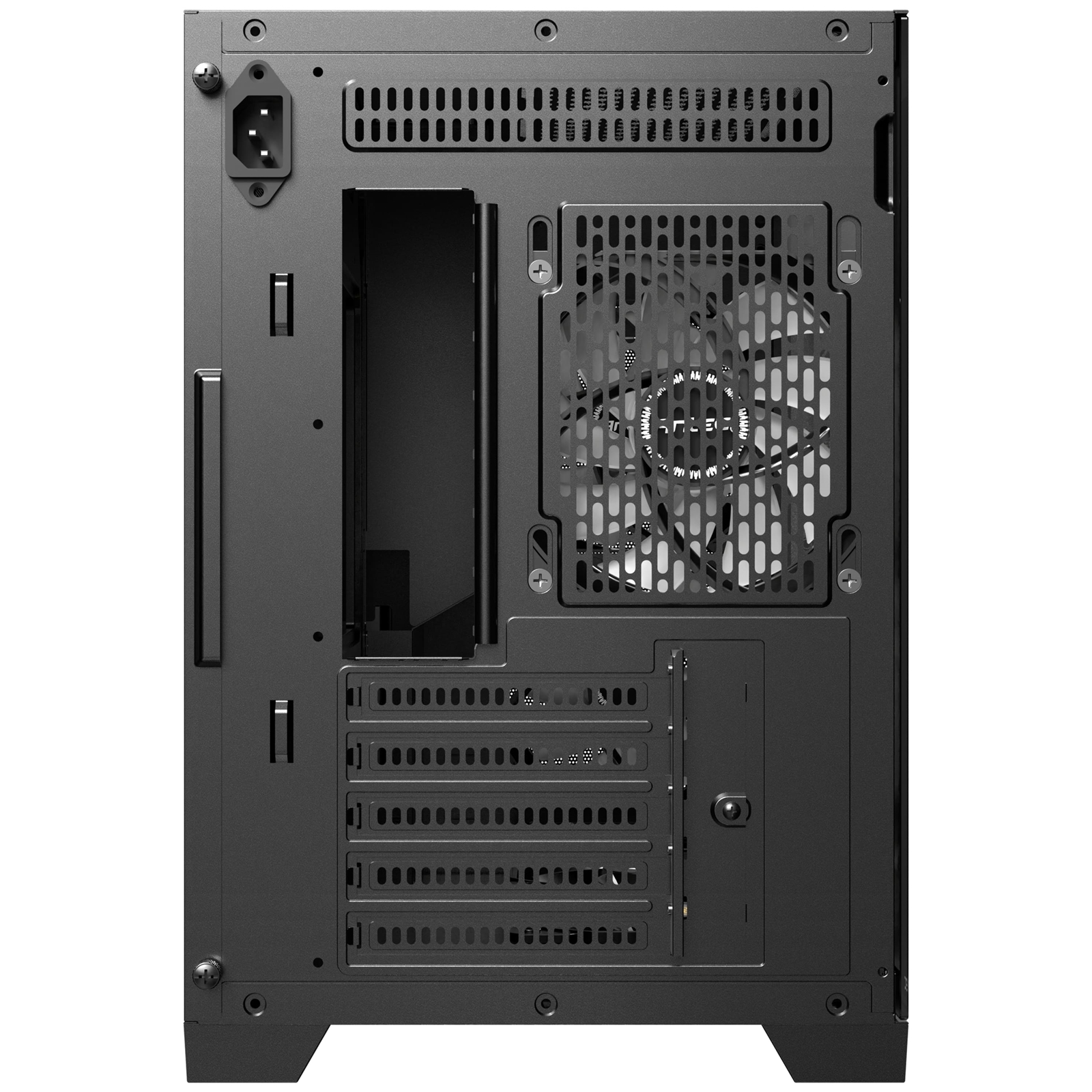 Antec FLUX M Mini Tower Gaming Case, 1 x USB Type-C / 1 x USB 3.0, Tempered Glass Side Window Panel, Vertical Airflow Design, 3 x Pre-Installed RGB LED Fans & 3 PWM Reverse Fans, Micro-ATX, ITX Compatible
