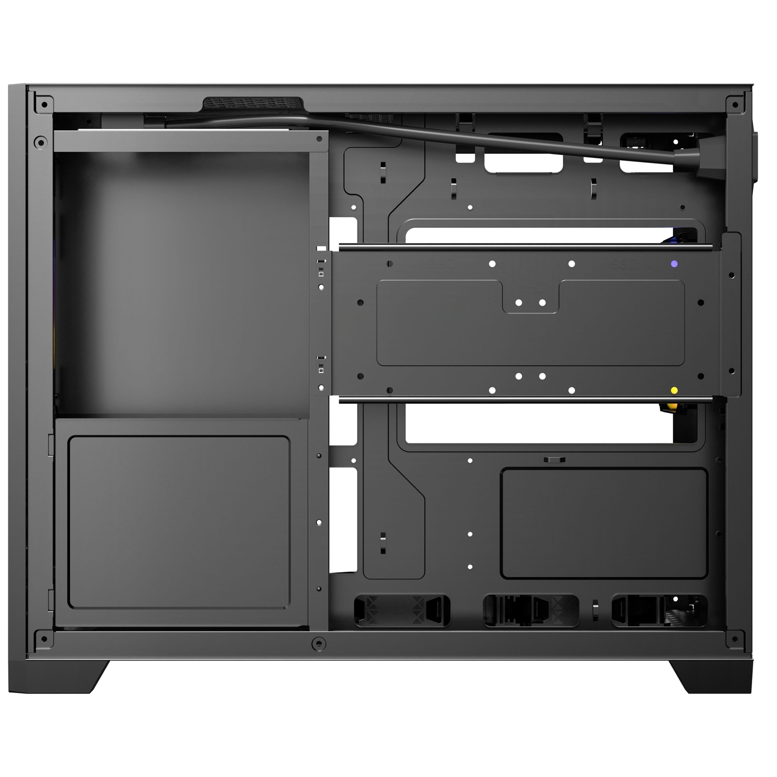 Antec FLUX M Mini Tower Gaming Case, 1 x USB Type-C / 1 x USB 3.0, Tempered Glass Side Window Panel, Vertical Airflow Design, 3 x Pre-Installed RGB LED Fans & 3 PWM Reverse Fans, Micro-ATX, ITX Compatible