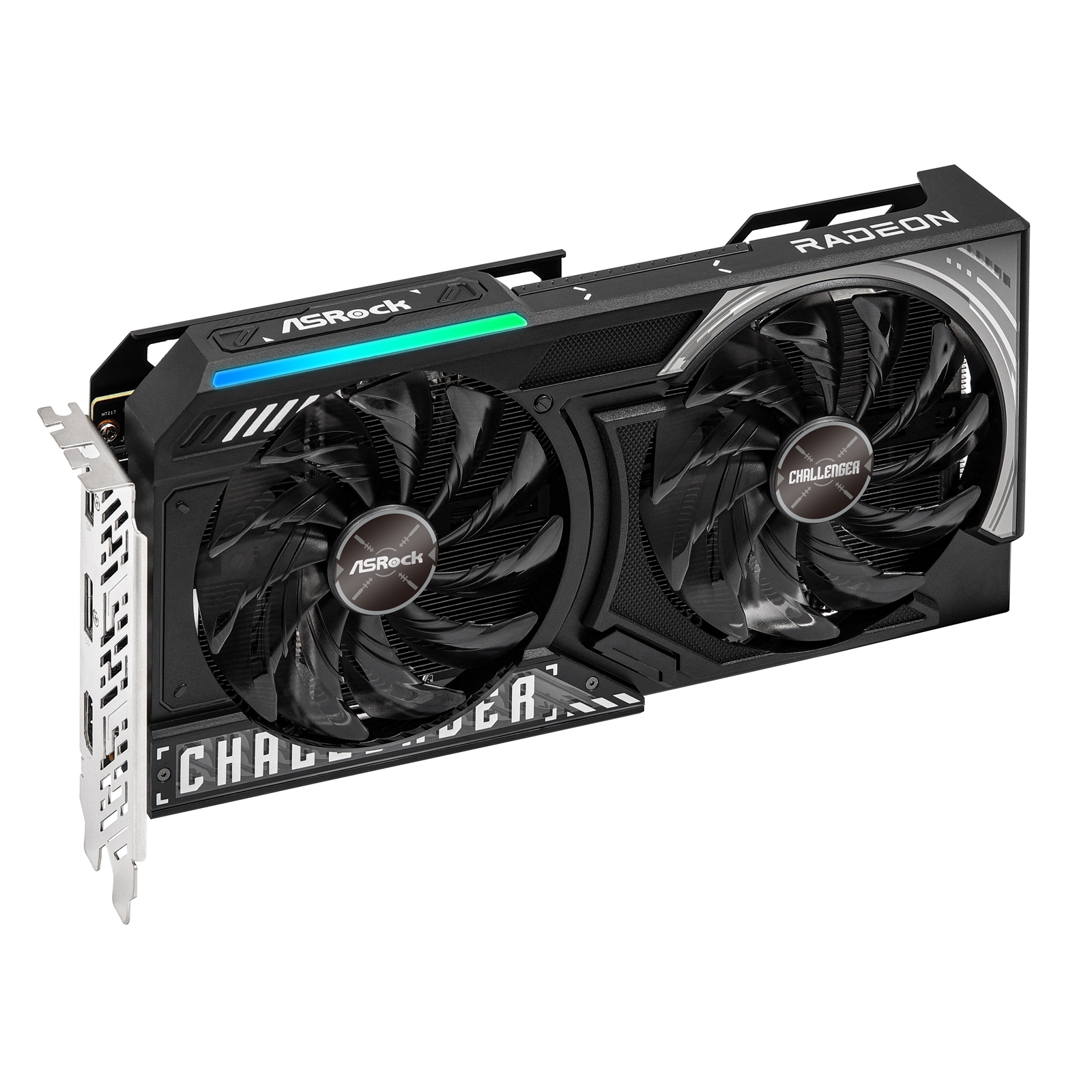ASRock AMD Radeon RX 9060 XT Challenger OC 16GB GDDR6 Graphics Card, 2048 Streams, 3290 MHz Boost Clock, Dual Fan, 2x DisplayPorts / 1x HDMI Port