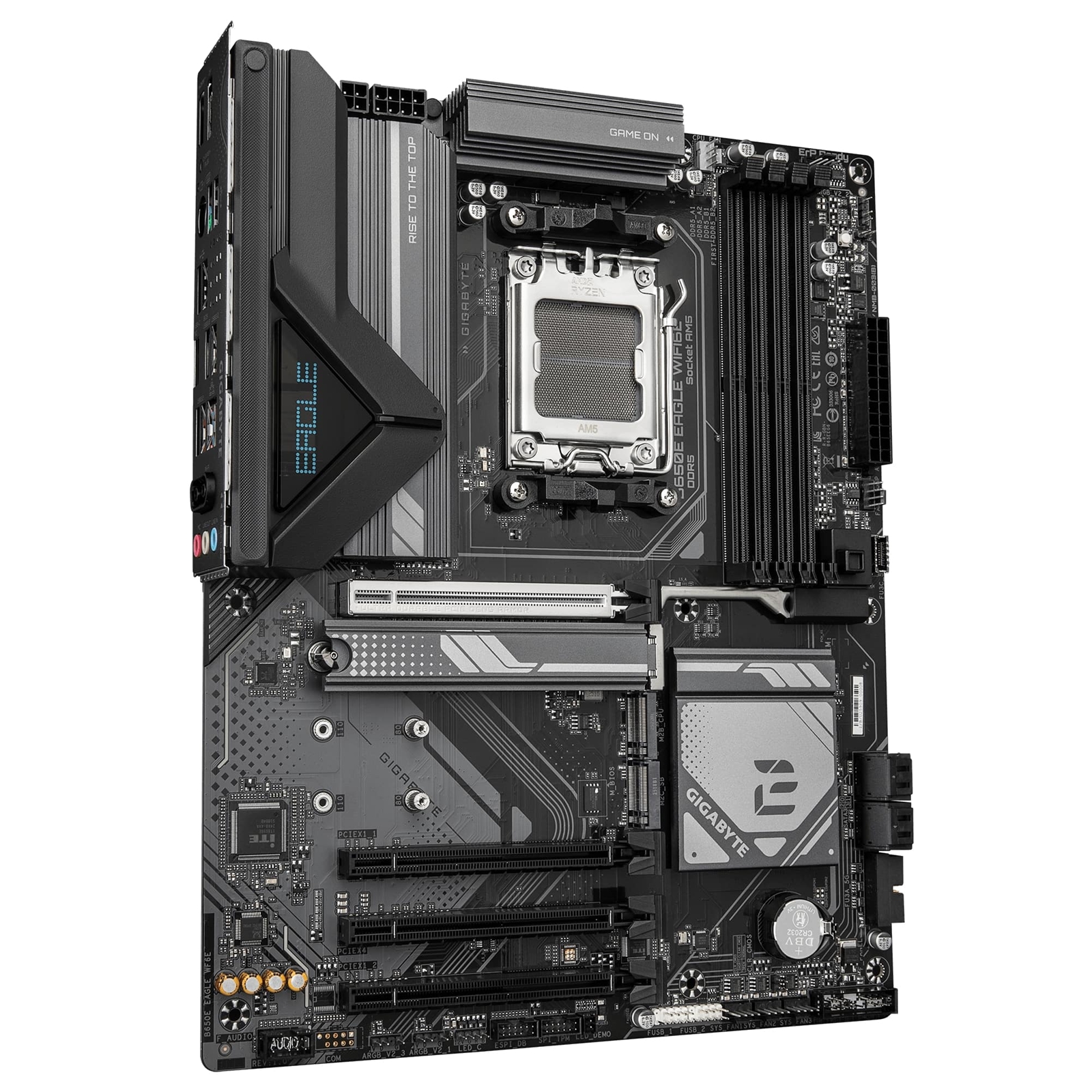 Gigabyte B650E EAGLE WIFI6E AMD AM5 Socket Motherboard, ATX, 4x DDR5 Slots, 3x M.2 Sockets, Fitted I/O Shield, 2.5GbE LAN, Wi-Fi 6E, 1x DisplayPort / 1x HDMI Port