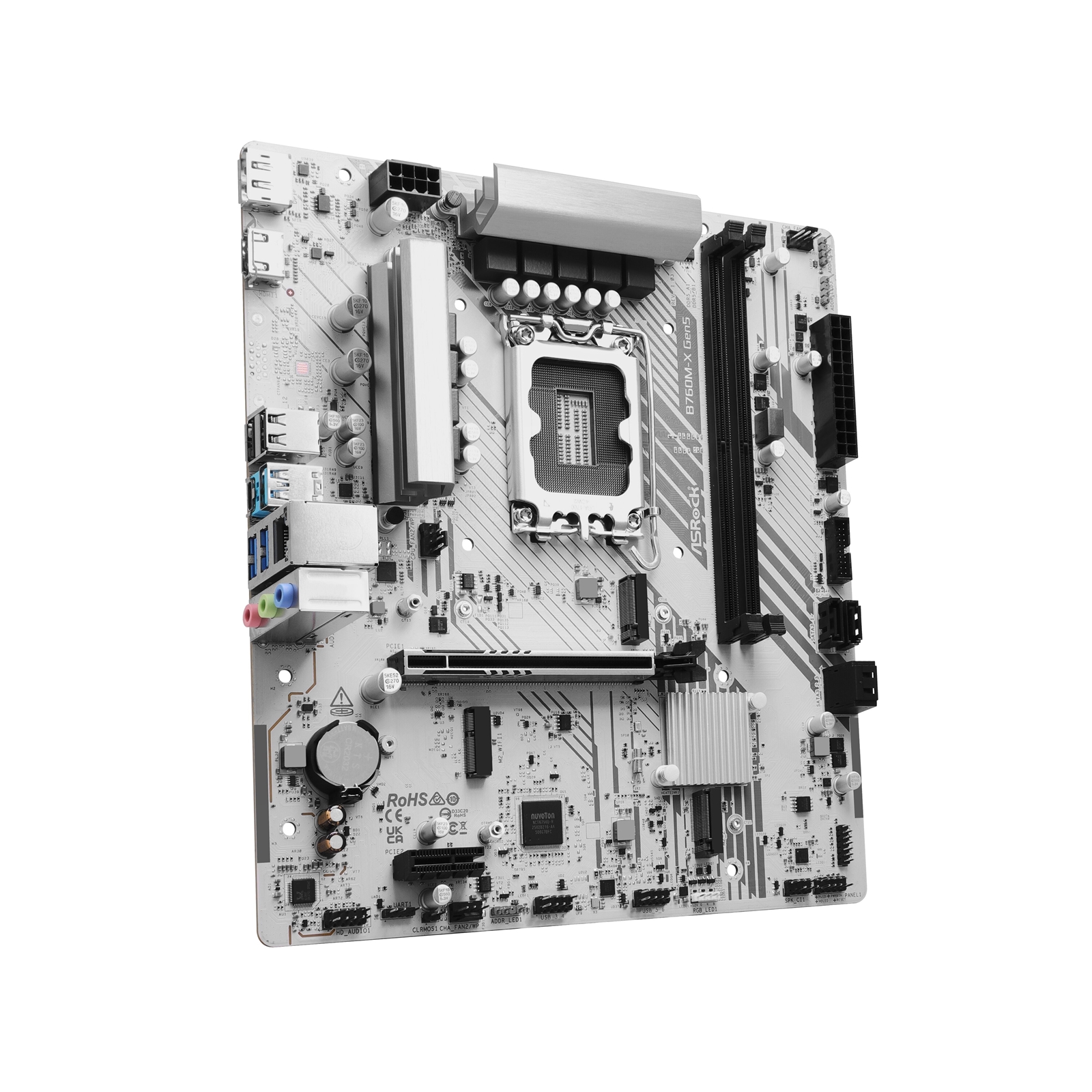 ASRock B760M-X Gen5 Intel 1700 Socket Motherboard, Micro-ATX, 2x DDR5 Slots, 2x M.2 Sockets, 2.5GbE LAN, 1x DisplayPort / 1x HDMI Port