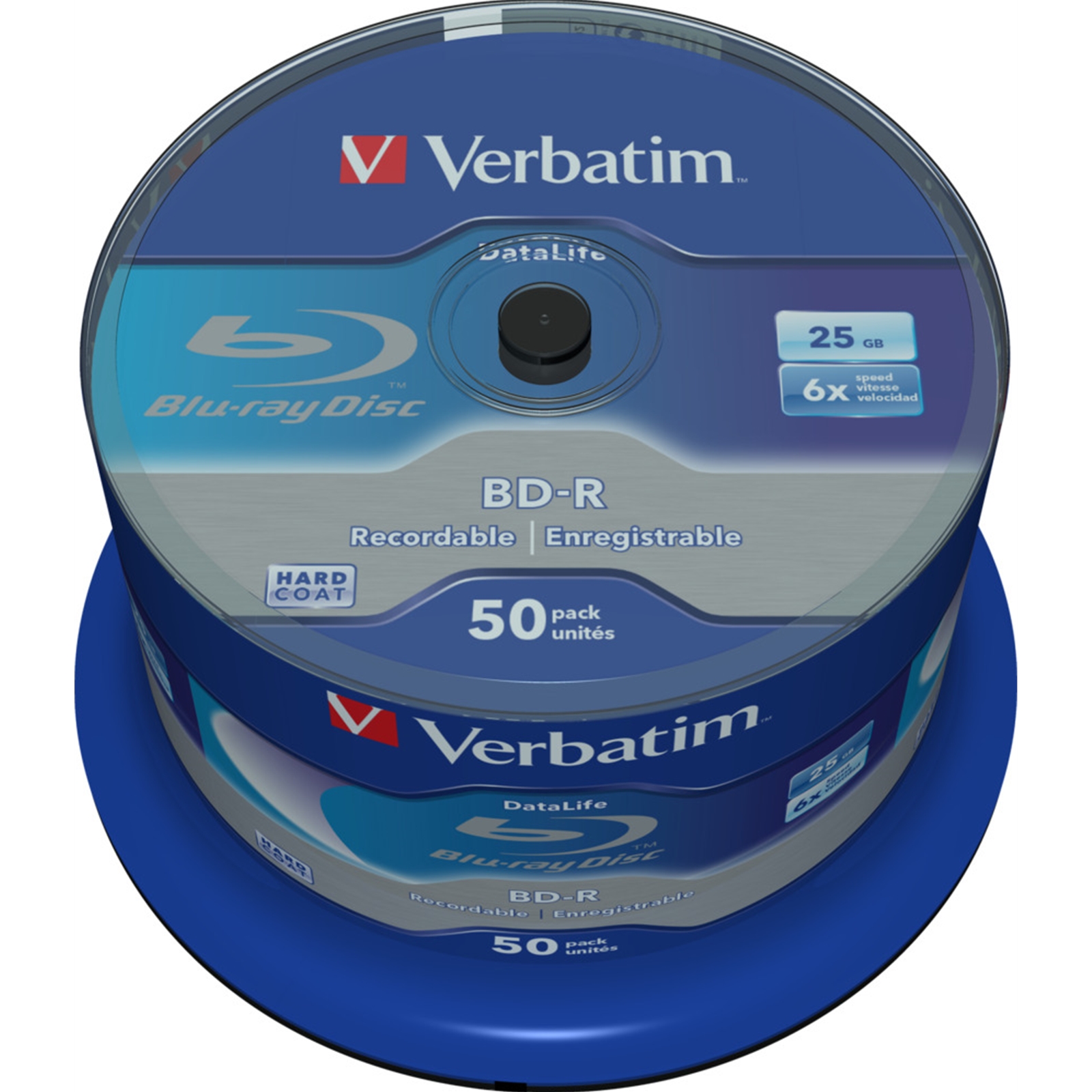 Verbatim BD-R SL Datalife 25GB 6X 50 Pack Spindle No ID