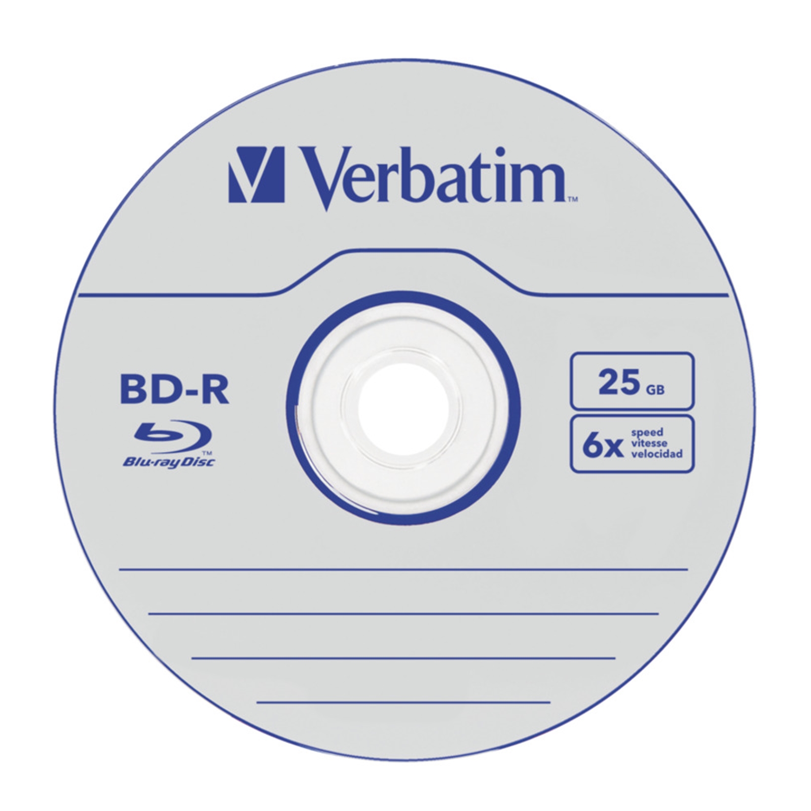 Verbatim BD-R SL Datalife 25GB 6X 50 Pack Spindle No ID