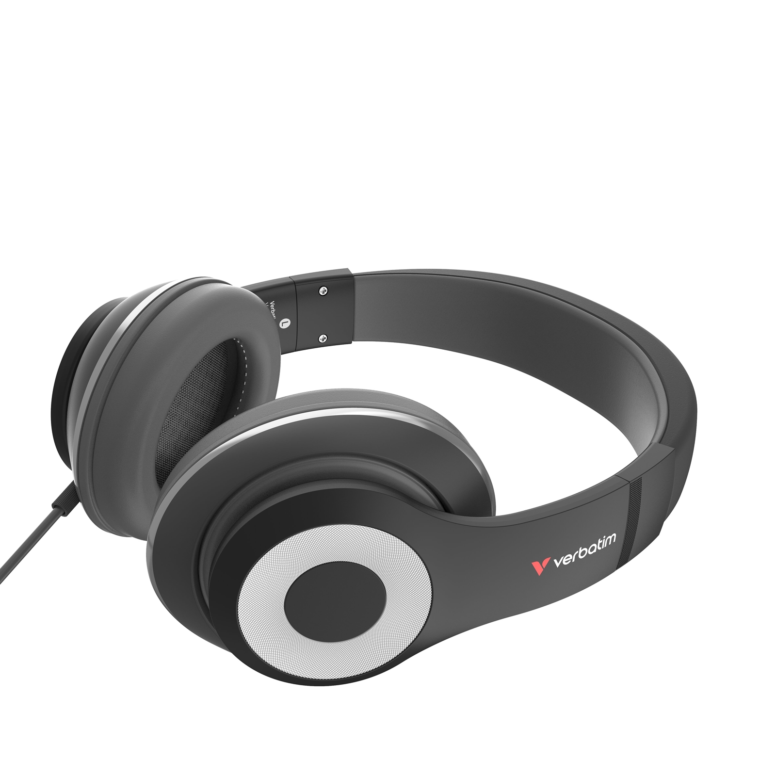 Verbatim TruSound USB-C Over-Ear Headset With In-Line Microphone,1.5m USB-C Cable, Durable Lightweight Design, Black