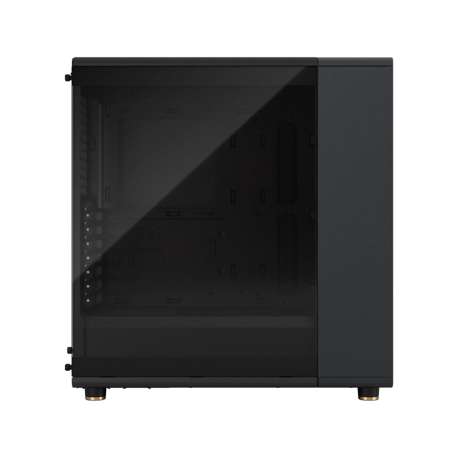 Fractal Design North Mid Tower PC Case – Charcoal Black, Dark Tinted Tempered Glass, Walnut Front, ATX, 2x 140mm PWM Fans