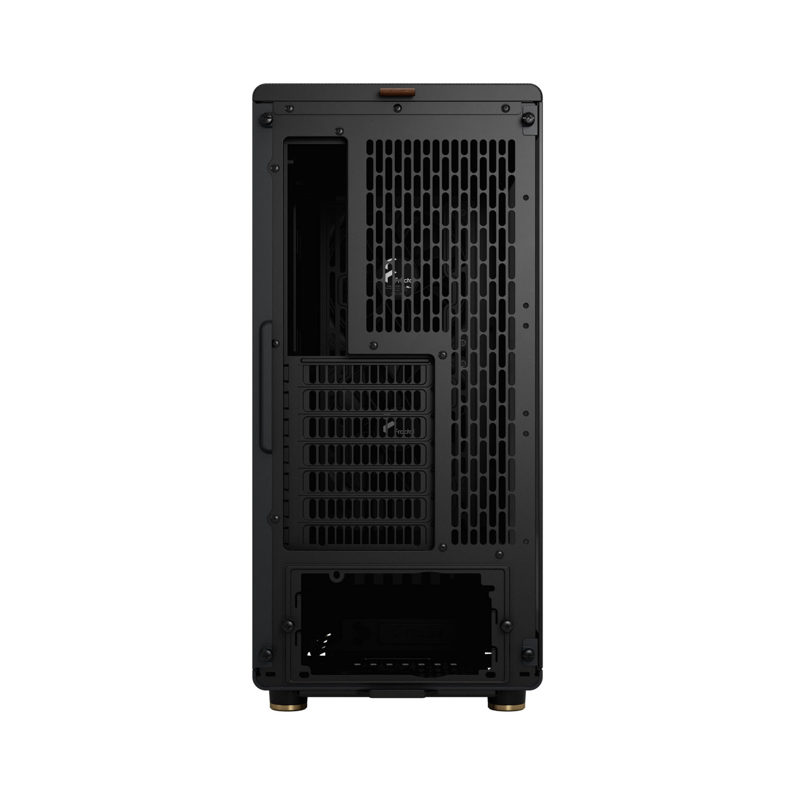 Fractal Design North Mid Tower PC Case – Charcoal Black, Dark Tinted Tempered Glass, Walnut Front, ATX, 2x 140mm PWM Fans