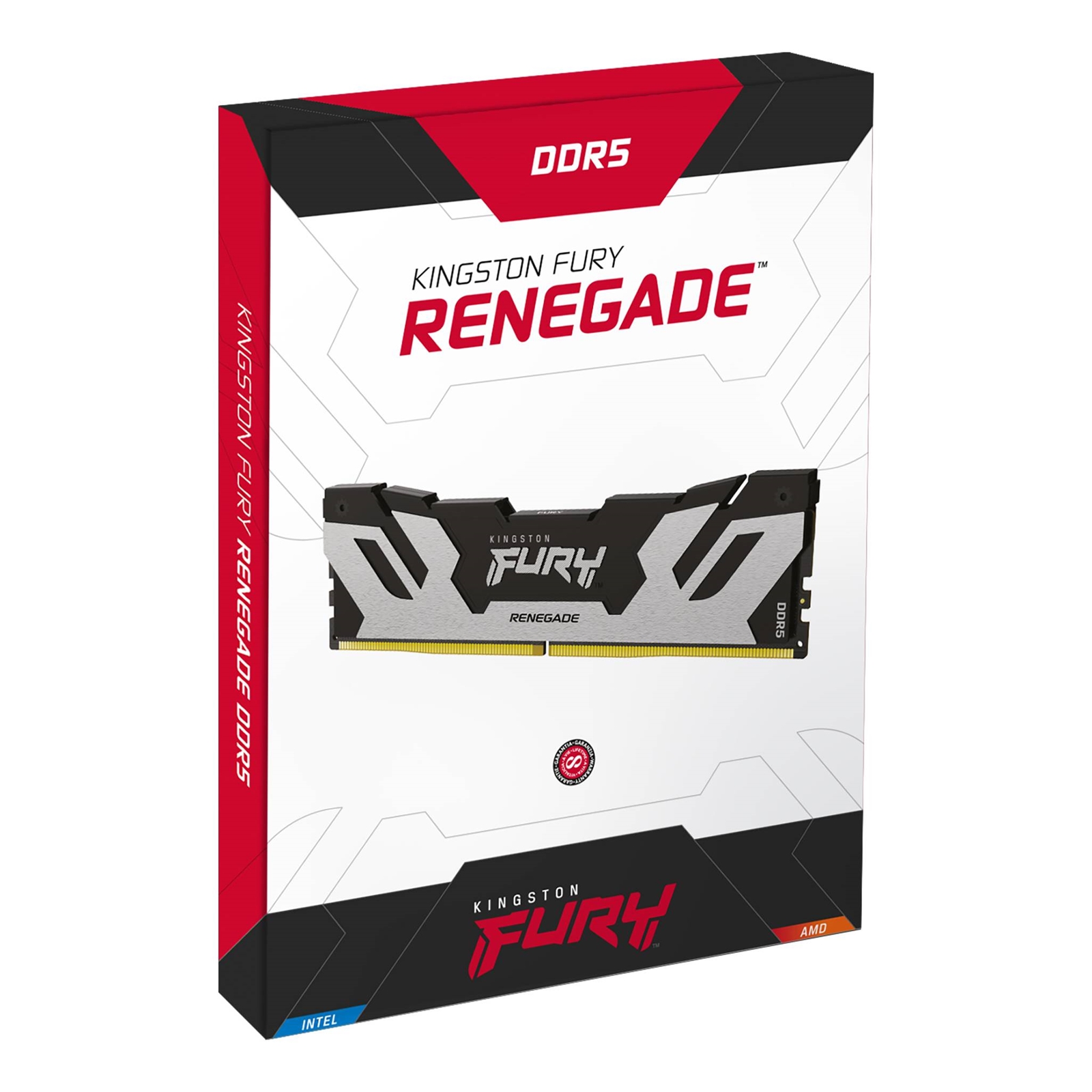 Kingston FURY Renegade KF572C38RSK2-32 32GB (2x 16GB) U-DIMM System Memory, 7200MHz, DDR5, Silver, Intel XMP