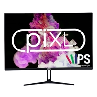 piXL PX24IVH 24 Inch Frameless Monitor, Widescreen IPS LCD Panel, 5ms Response Time, 75Hz Refresh Rate, Full HD 1920 x 1200, 16:10 Aspect Ratio, VGA / HDMI, 16.7 Million Colour Support, Black Finish