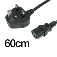 PC-60cm-US-UK 60cm Black Kettle Power Lead