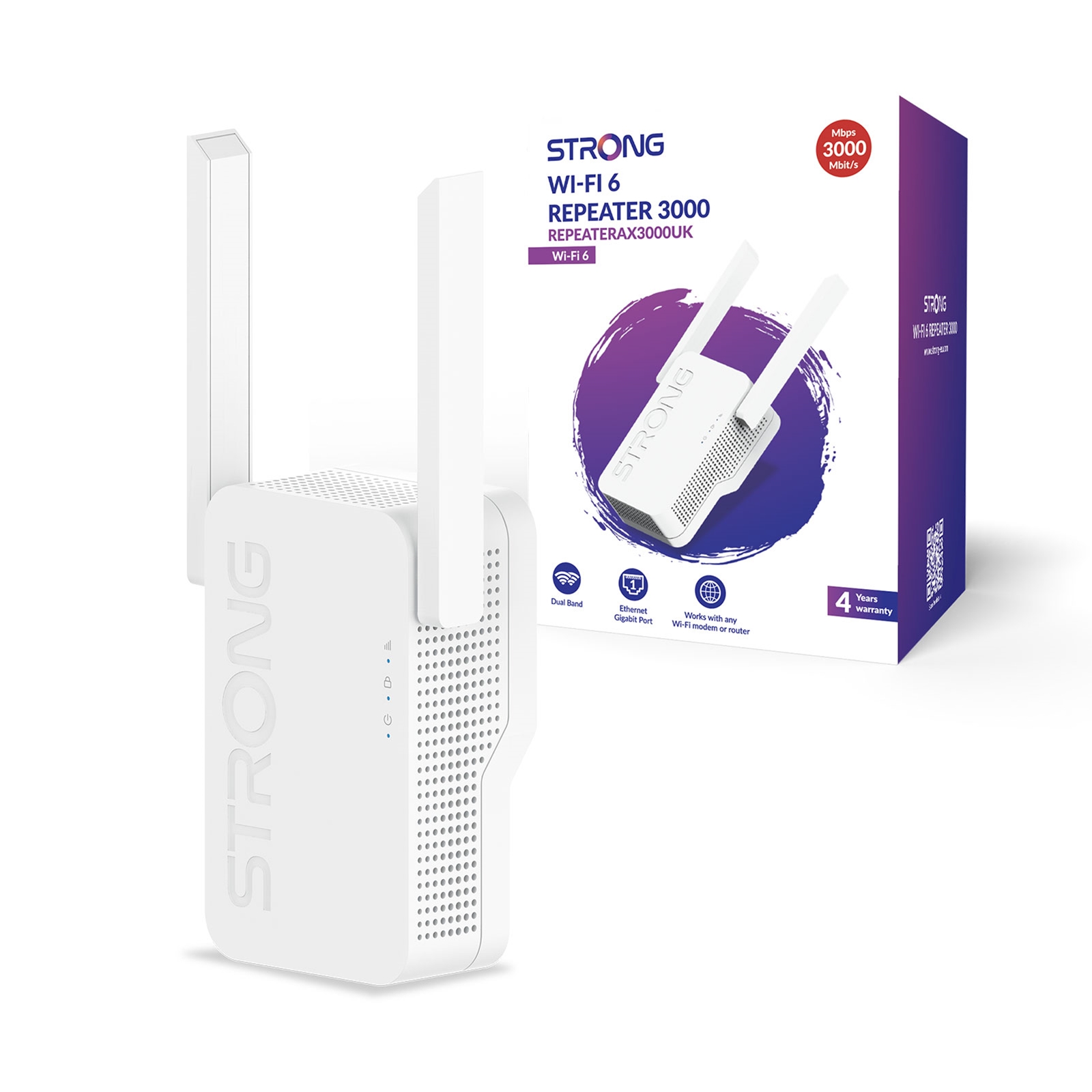 (image for) Strong REPEATERAX3000UK AX3000 WI-FI Range Extender/Repeater