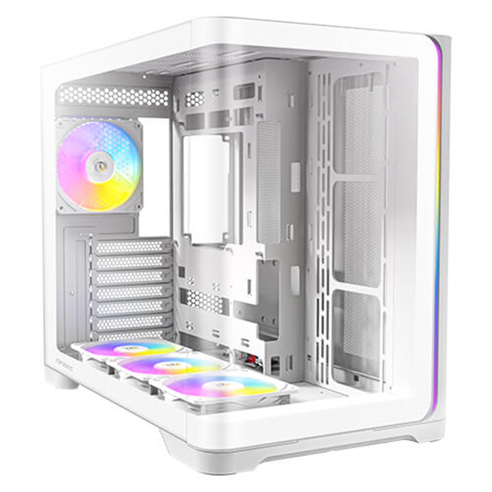 ANTEC Constellation C5 Curve White ARGB Case, Curved Glass Panels, Dual Chamber, Support back-connect motherboards, 4 x ARGB PWM fans with built-in fan controller, ATX, Micro-ATX, ITX