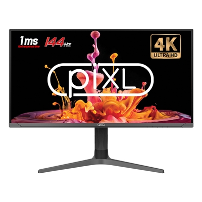 piXL CM32G7 32 Inch 144Hz 4K Widescreen IPS Gaming Monitor with AMD FreeSync &amp;amp; Nvidia G-Sync, 3840 x 2160 Resolution, 1ms Response Time, 144Hz Refresh Rate, HDMI, DisplayPort, USB-C, USB-A, RGB Lighting, VESA Mount &amp;amp; Height Adjust