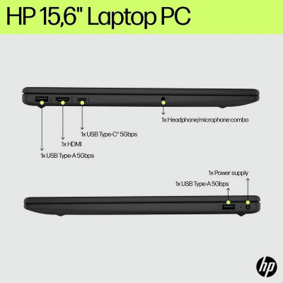 HP 15-fd1001nax - 15.6" - 5 120U - 8GB RAM - 256GB SSD - Win 11 Home in 
