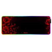 Marvo MG011 Gaming Mouse Pad with 4-port USB Hub and 11 RGB Effects, XL 800x300x4mm, USB Connection, Soft Microfiber Surface for speed and control with Non-Slip Rubber Base and Stitched Edges, Black