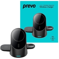 Prevo 3-in-1 25W Magnetic Wireless Charging Station for Smartphones, Smartwatches &amp; Wireless Earbuds