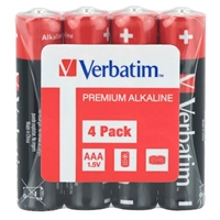 Verbatim AAA Battery Alkaline 4 Pack Shrink Wrap
