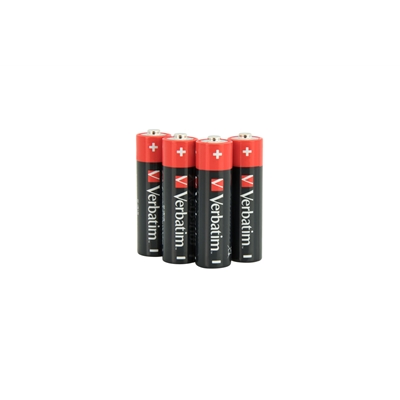 Verbatim (49501) AA Battery Alkaline 4 Pack Shrink Wrap