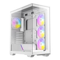 ANTEC Constellation C3 White ARGB Case, 270 Full-View Tempered Glass, Dual Chamber, Tool-Free Design, 4 x ARGB PWM Fans With Built-In Fan Controller, ATX, Micro-ATX, ITX