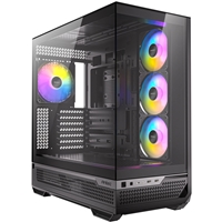 Antec C7 ARGB Mid Tower Tempered Glass PC Gaming Case - Black, 3x 120mm &amp; 1x 140mm ARGB Fans, USB 3.2 Gen2, EATX/ATX/mATX/mITX Support
