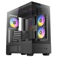 Antec CX705 ARGB Gaming PC Case Mid Tower, 270 Tempered Glass, RGB Fans, ATX/Micro-ATX/ITX Compatible, USB-C, High Airflow, Black
