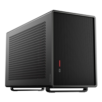 Antec Performance 1M Black Mini-ITX Gaming Case with Aluminum Finish, PCIe 4.0 Riser Cable, USB 3.2 Gen2 Type-C, Tool-Free Side Panels, Solid Side Panel, SFX-L &amp; SFX PSU Support