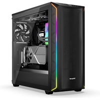 be quiet! Shadow Base 800 DX,ARGB, Black, Mid Tower w/ Tempered Glass Window, 3x 140mm Fans, USB 3.2 Gen2,E-ATX/ATX/mATX/mITX