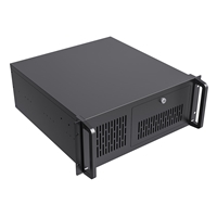 CiT 4U Rackmount Server Case 500mm, Heavy-Duty Industrial Chassis with Lockable Front Door, Supports ATX/mATX, 8x Internal HDD Bays for Massive Storage, Black