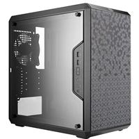 Cooler Master MasterBox Q300L Case, Black, Mini Tower, 2 x USB 3.0 Type-A, Edge-to-Edge Acrylic Transparent Side Panel, Unique Patterned Front &amp; Top Dust Filter, Modular I/O Panel, Vertical or Horizontal Positioning