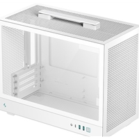 DeepCool CH160 PLUS Micro-ATX Mini Tower PC Case, Tempered Glass, Mesh Airflow Design, 240mm Radiator Support, USB-C &amp; USB 3.0 Front I/O, GPU up to 342mm, White