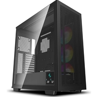 DeepCool Morpheus Case, Gaming, Black, Full Tower, 4 x USB 3.0 / 1 x USB Type-C, Tempered Glass Side Window Panel, 1x 420mm ARGB side fan, Mini-ITX / M-ATX / ATX / E-ATX