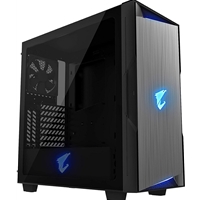 Gigabyte AORUS GB-AC300G GLASS, Black, Mid Tower PC Case, with Window, ATX/MicroATX /Mini-ITX, HD Audio, HDMI, 2xUSB 3.0