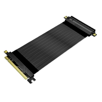 AKASA AK-CBPE01-20B RISER BLACK X2 PCIe 3.0 x16 Riser Cable, 180 Degree PCIe 3.0 x16 (F) to 180 Degree PCIe 3.0 x16 (M), 0.2m, Black, High-Speed Bandwidth, Super-Thin Ribbon Cable with EMI Shielding, Flexible Cable Design