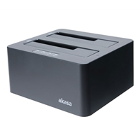 Akasa AK-DK08U3-BKCM DuoDock X3 Dual bay USB 3.1 Gen1 Clone Docking Station, 2.5 and 3.5 SATA HDD/SSD Drives Supported