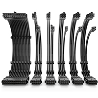 Antec Black PSU Extension Cable Kit - 6 Pack (1x 24 Pin, 2x 4+4 Pin, 3x 6+2 Pin)