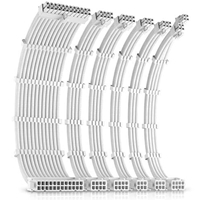 Antec White PSU Extension Cable Kit - 6 Pack (1x 24 Pin, 1x 4+4 Pin, 2x 8 Pin, 2x 6 Pin)