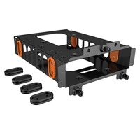 be quiet! HDD Cage, Mounting for One HDD or Two SSDs, Black &amp; Orange Rubber Decouplings Included, Compatible with Most be quiet! Cases