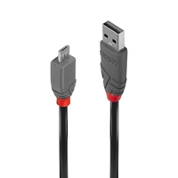 LINDY 36735 5m USB 2.0 Type A to Micro-B Cable, Anthra Line