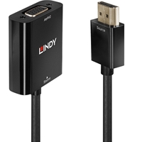 LINDY 38291 HDMI to VGA Converter, Direct Signal Conversion, Supports resolutions up to 1920x1200 including 1080p, Quick and simple plug and play installation, 2 year warranty