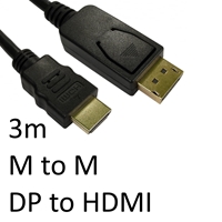 DisplayPort (M) to HDMI (M) 3m Black OEM Display Cable