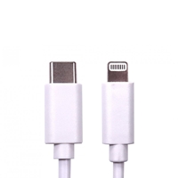 TARGET NLMOB-C-LT-2M Data Cable, USB 2.0 Type-C (M) to Apple Lightning (M), 2m, White, MFI Certified, 9V 2.2A Charging Power, White PVC Jacket, OEM Polybag Packaging