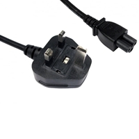 UK Mains to Clover C5 5 Amp 1.8m Black OEM Power Cable