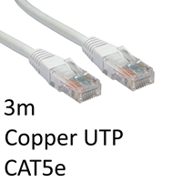 RJ45 (M) to RJ45 (M) CAT5e 3m White OEM Moulded Boot Copper UTP Network Cable